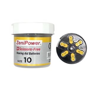 ZeniPower MF Batteries in Scissor-Free Jar, size 10 (10 cards of 6 batteries)